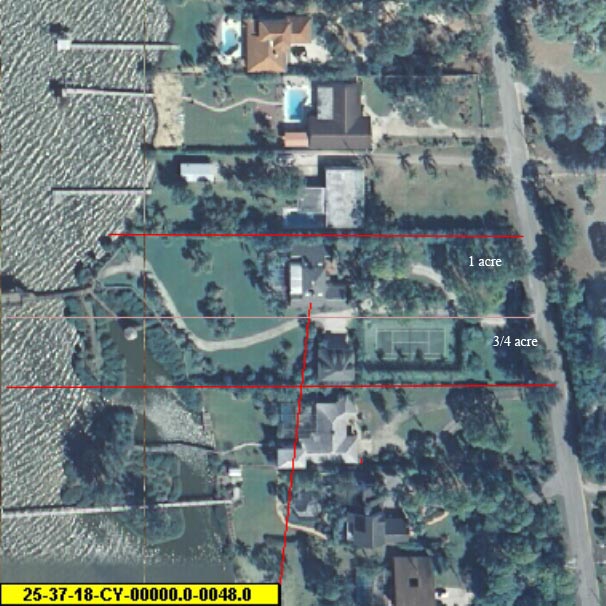 Approximate property lines